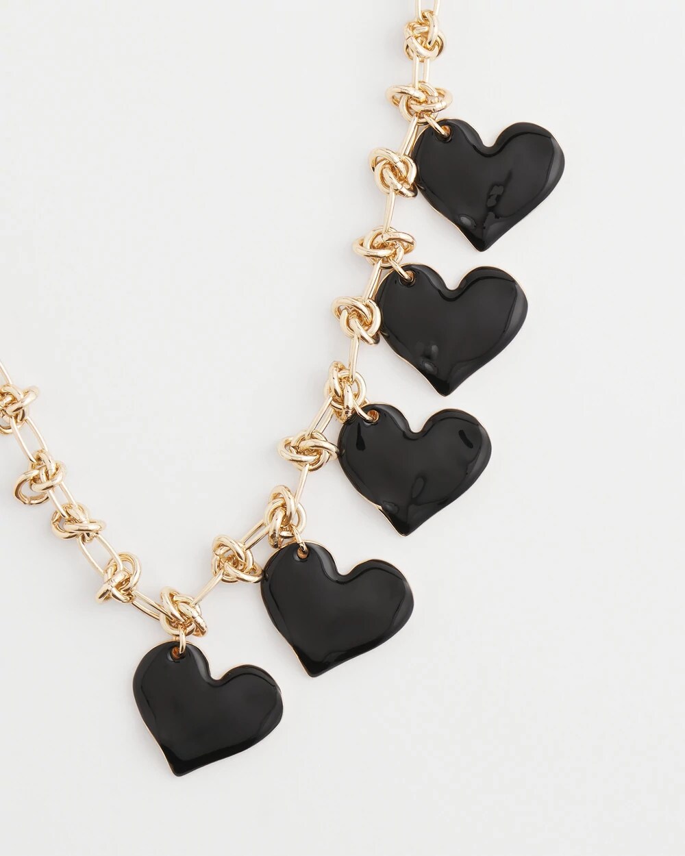 Chico's Trusted | Black Heart Drop Off Necklace