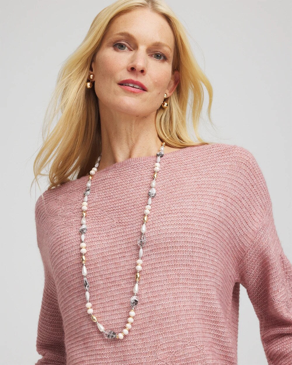 Chico's Quality | Pink Art Deco Beaded Necklace
