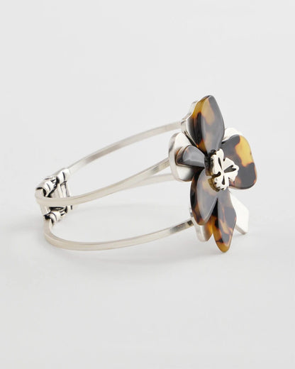Chico's Discount | Tortoise Floral Hinge Bracelet