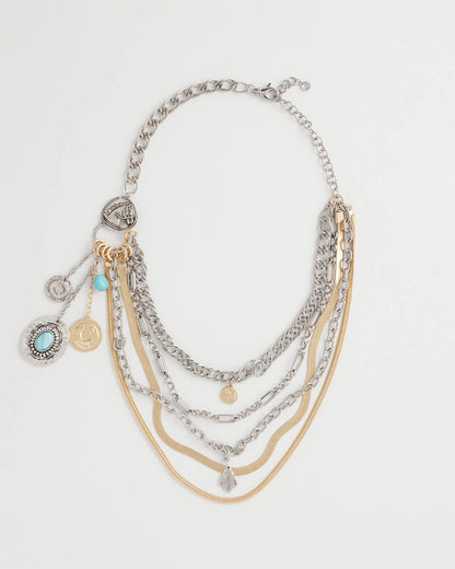 Chico's Popular | Equestrian Mixed-Metal Multistrand Necklace
