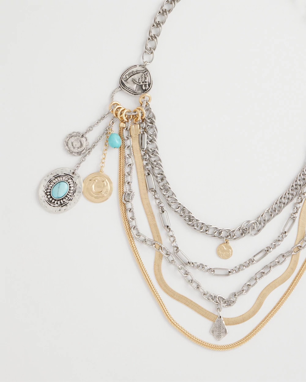Chico's Popular | Equestrian Mixed-Metal Multistrand Necklace