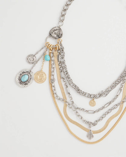 Chico's Popular | Equestrian Mixed-Metal Multistrand Necklace