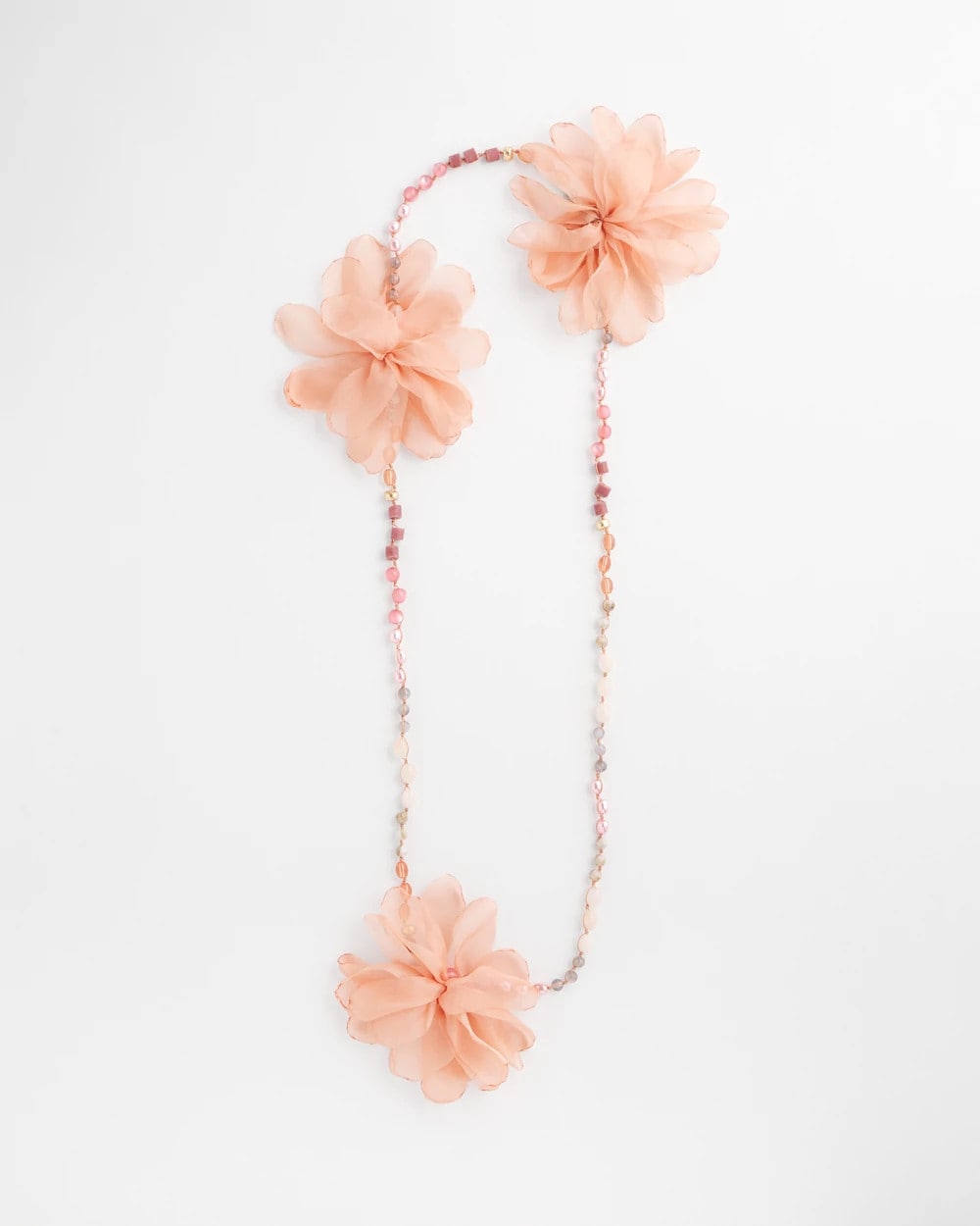 Chico's Hot Sale | Pink Floral Aventurine Long Single Necklace