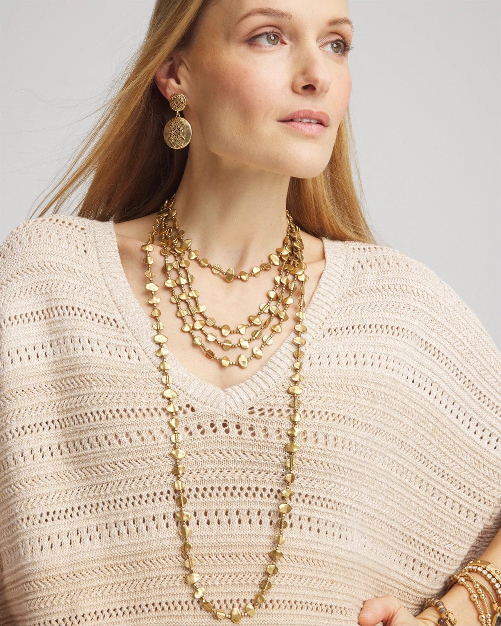Chico's Featured | Gold Nugget Single Strand Necklace