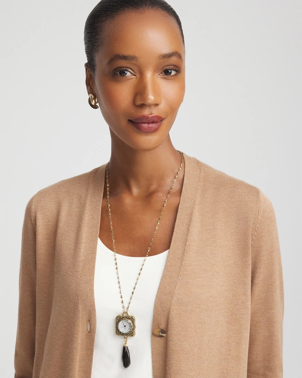 Chico's Signature | Clock Pendant Necklace