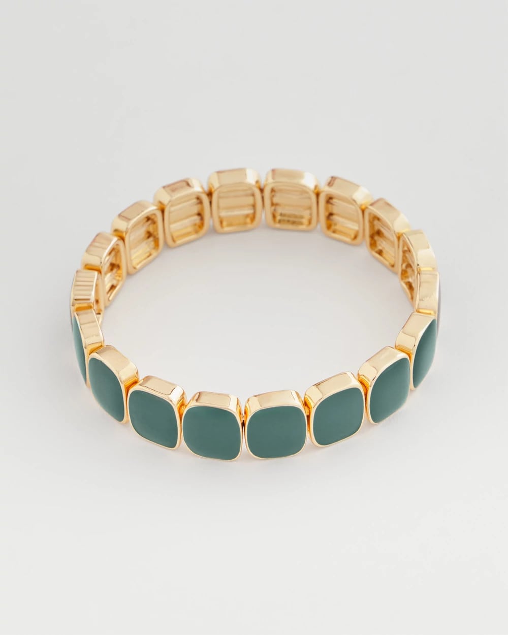 Chico's Deals | Resin Goldtone Square Stretch Bracelet
