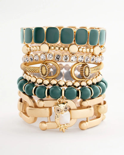 Chico's Deals | Resin Goldtone Square Stretch Bracelet