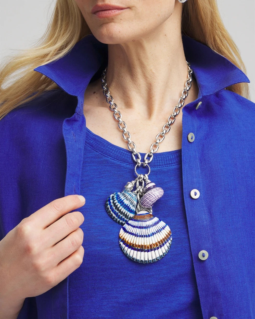 Chico's Sale | Silver-Tone Seashell Pendant Necklace
