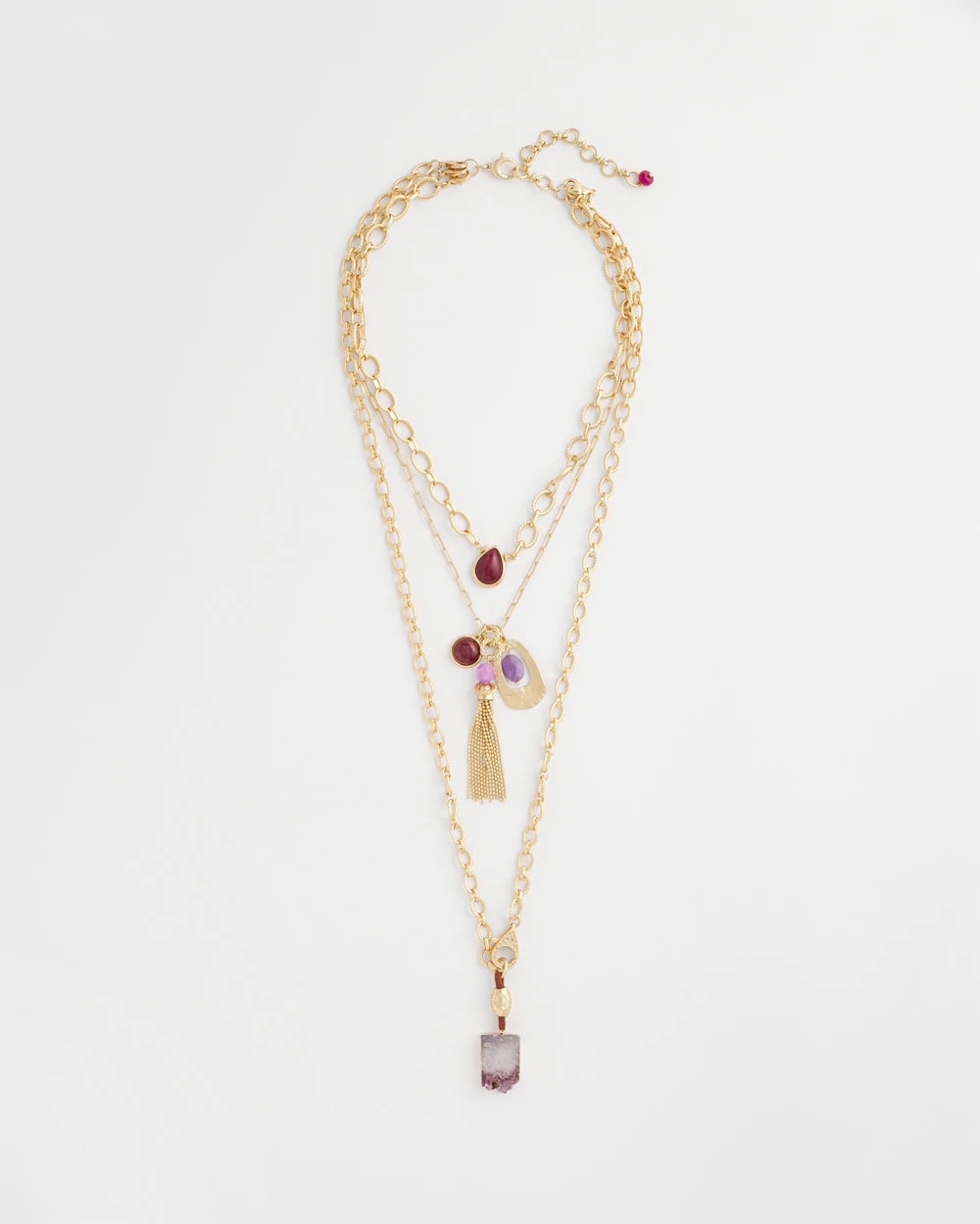Chico's Hot Sale | Convertible Three-Strand Stone Pendant Necklace