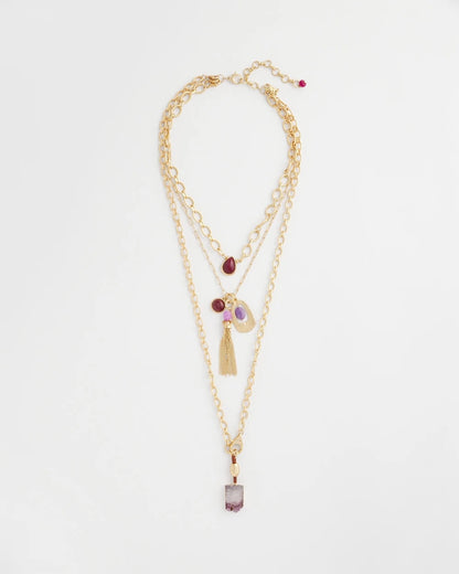 Chico's Hot Sale | Convertible Three-Strand Stone Pendant Necklace