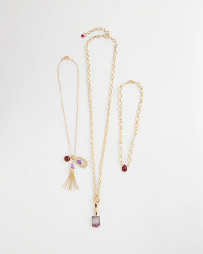 Chico's Hot Sale | Convertible Three-Strand Stone Pendant Necklace