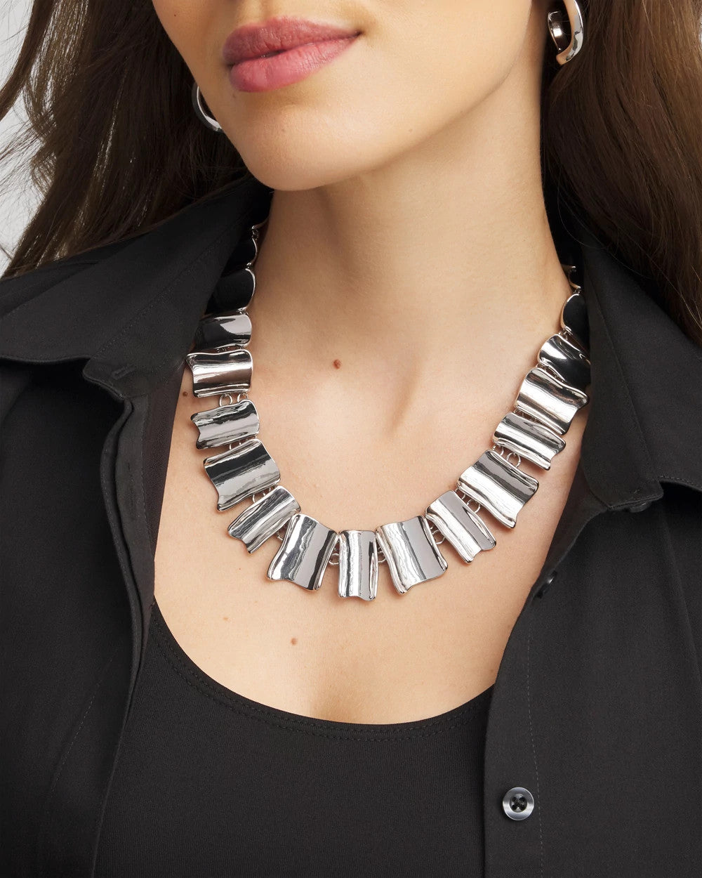 Chico's Latest | Silver Wave Collar Necklace