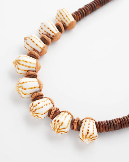 Chico's Special Offer | Shell & Wood Bib Necklace