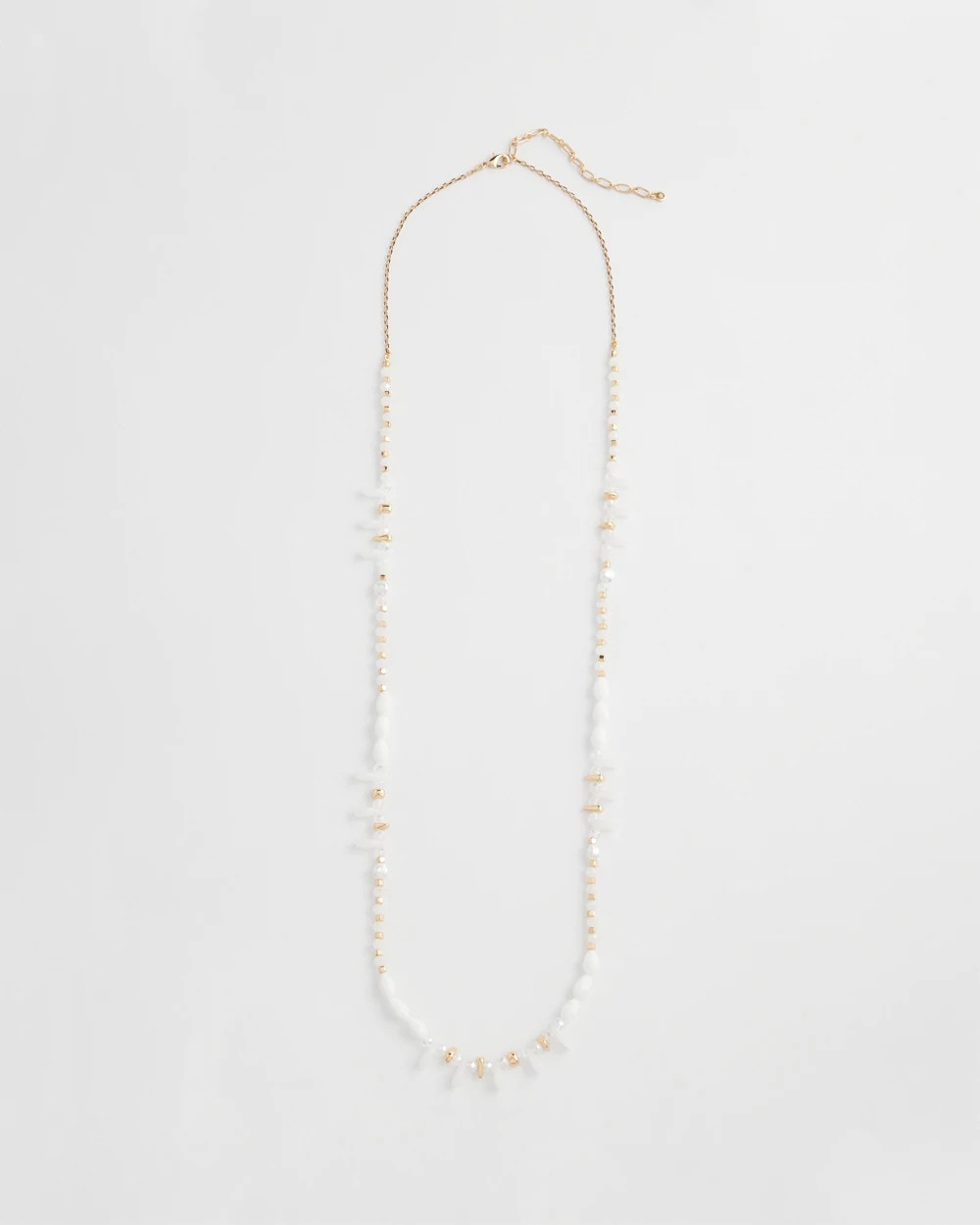 Chico's Great Value | White Beaded Single Strand Necklace