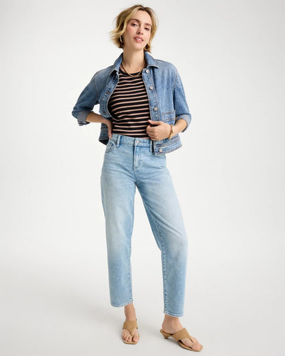 Chico's Featured | Striped High Neck Rib Tank