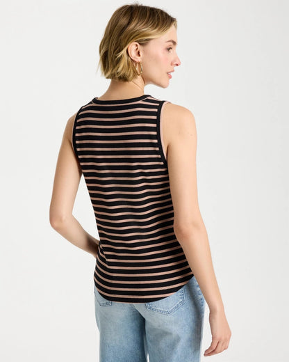 Chico's Featured | Striped High Neck Rib Tank