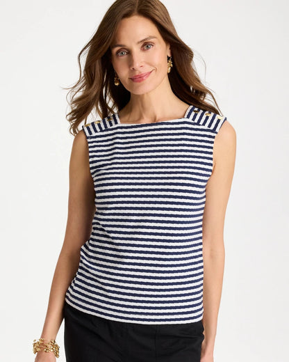 Chico's Special Offer | Cotton Striped Button Tee