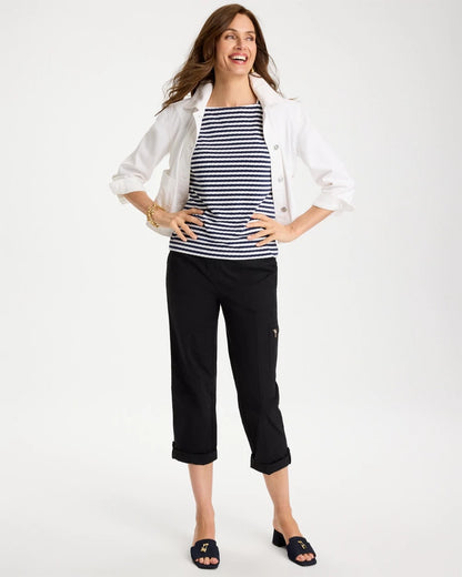 Chico's Special Offer | Cotton Striped Button Tee
