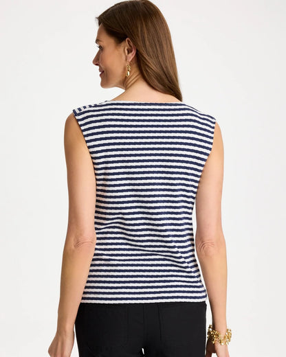 Chico's Special Offer | Cotton Striped Button Tee