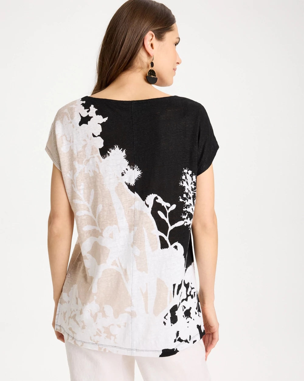 Chico's Deals | Linen Floral Seamed Tunic