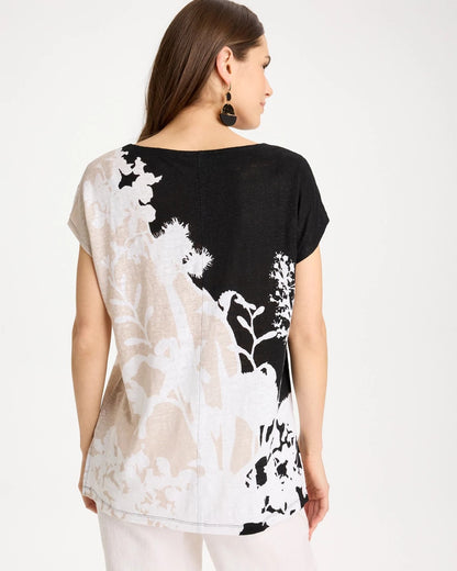 Chico's Deals | Linen Floral Seamed Tunic