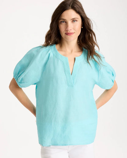Chico's Quality | Linen Trapunto Popover Top