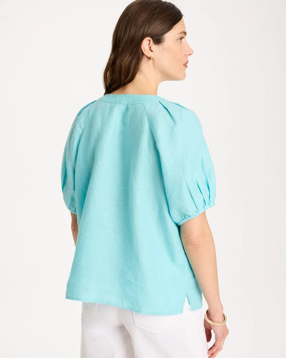 Chico's Quality | Linen Trapunto Popover Top