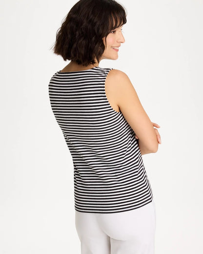 Chico's Sale | Striped Contour Cotton™ Square Neck Tank