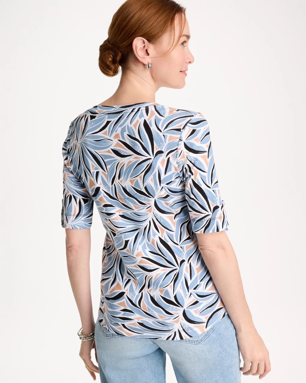 Chico's Top Pick | Printed Pima Elbow-Sleeve Tee