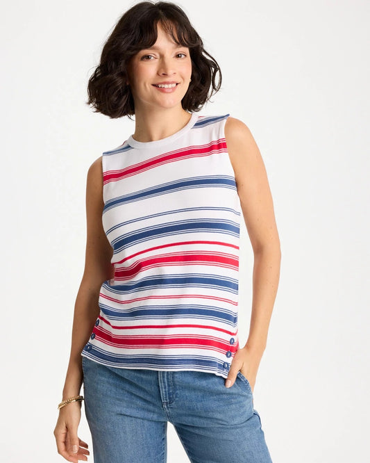 Chico's Best Price | Cotton Button Trim Tank