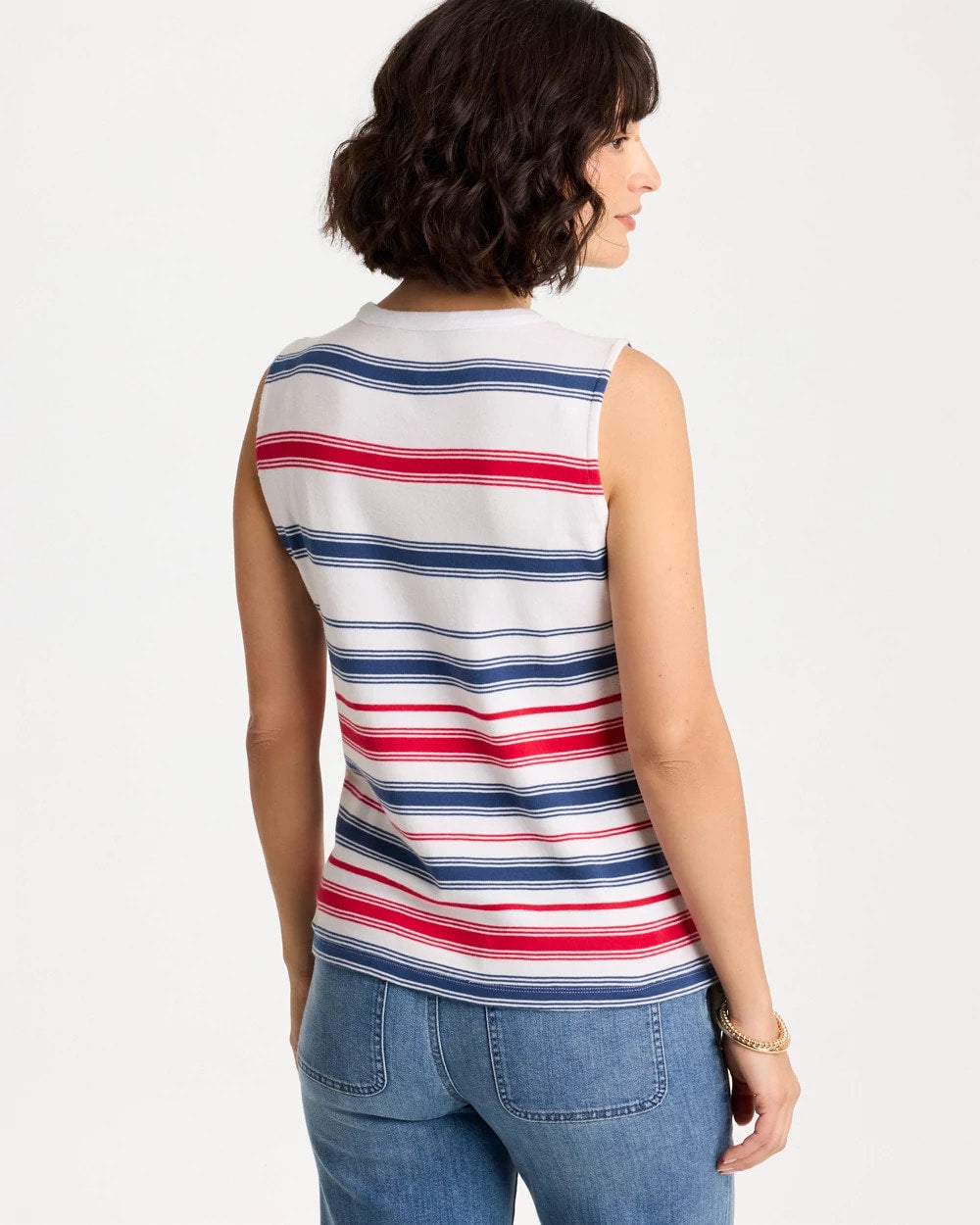 Chico's Best Price | Cotton Button Trim Tank