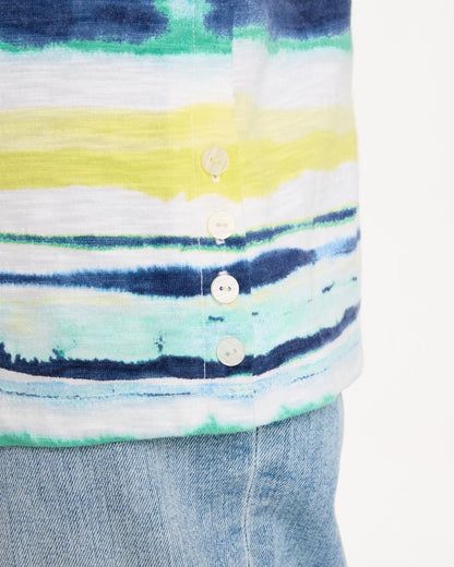 Chico's Deals | Striped Cotton Slub Elbow-Sleeve Tee