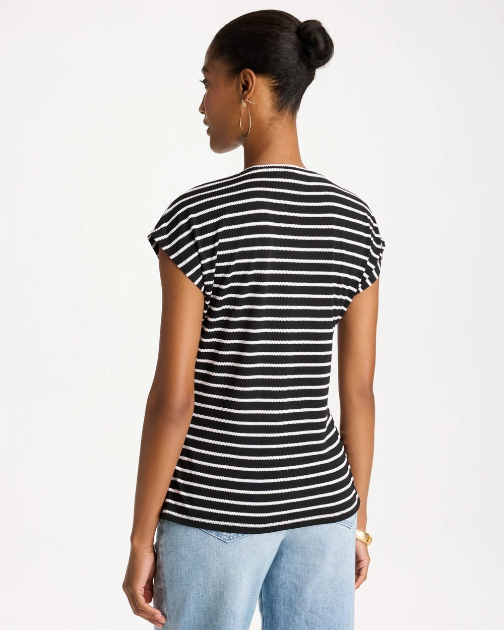 Chico's Customer Favorite | Striped Tie-Front Tee