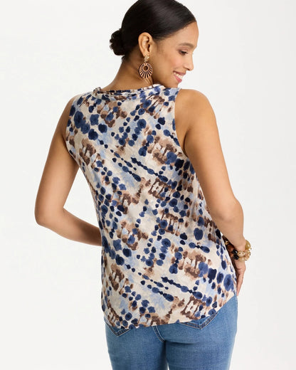 Chico's Best Price | Printed Jersey Satin Tank Top