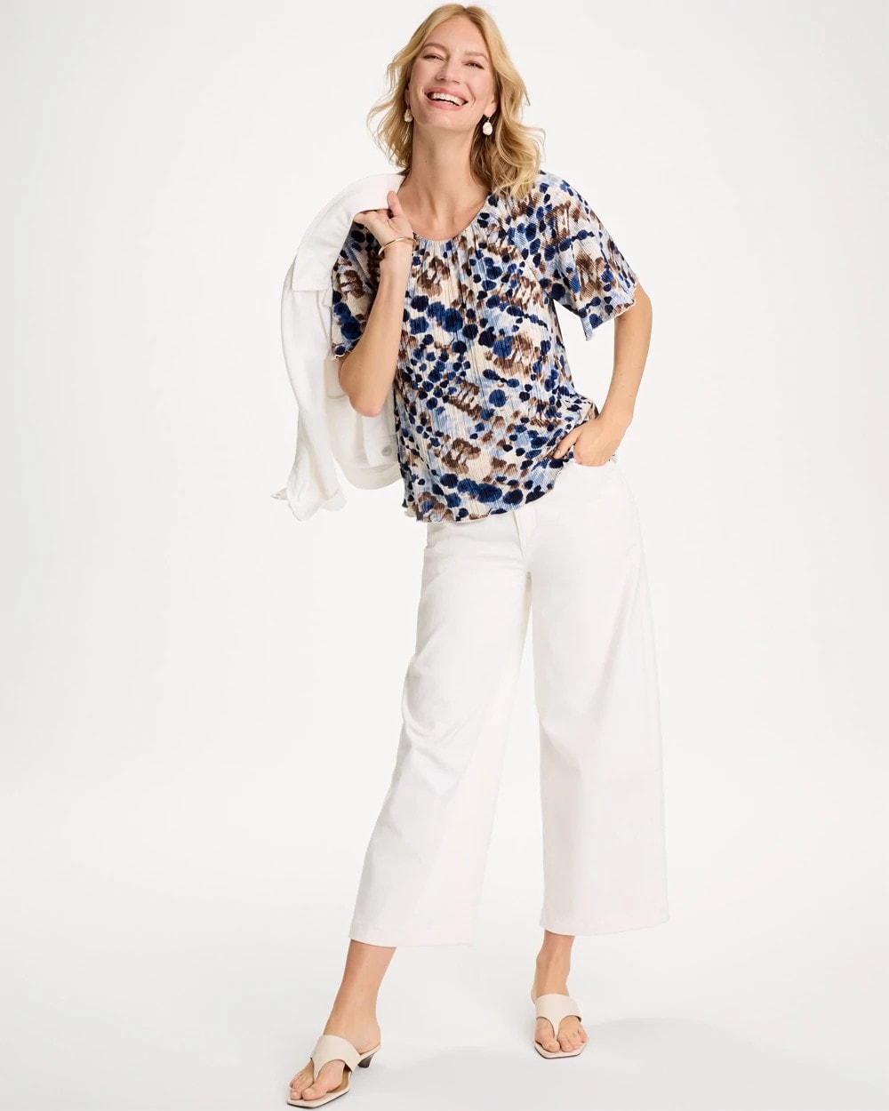 Chico's Special Offer | Printed Bodre Tee