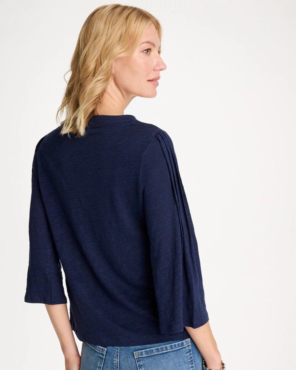 Chico's Featured | Linen Pleated Pintuck Tee