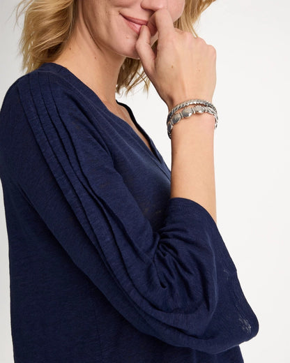 Chico's Featured | Linen Pleated Pintuck Tee