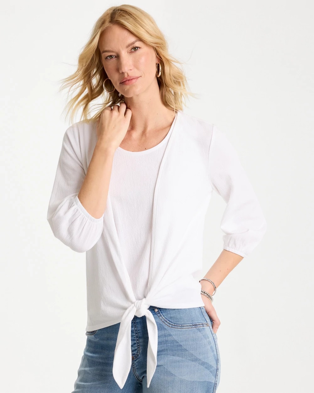 Chico's Smart Buy | Knit Gauze Tie-Front Cardigan