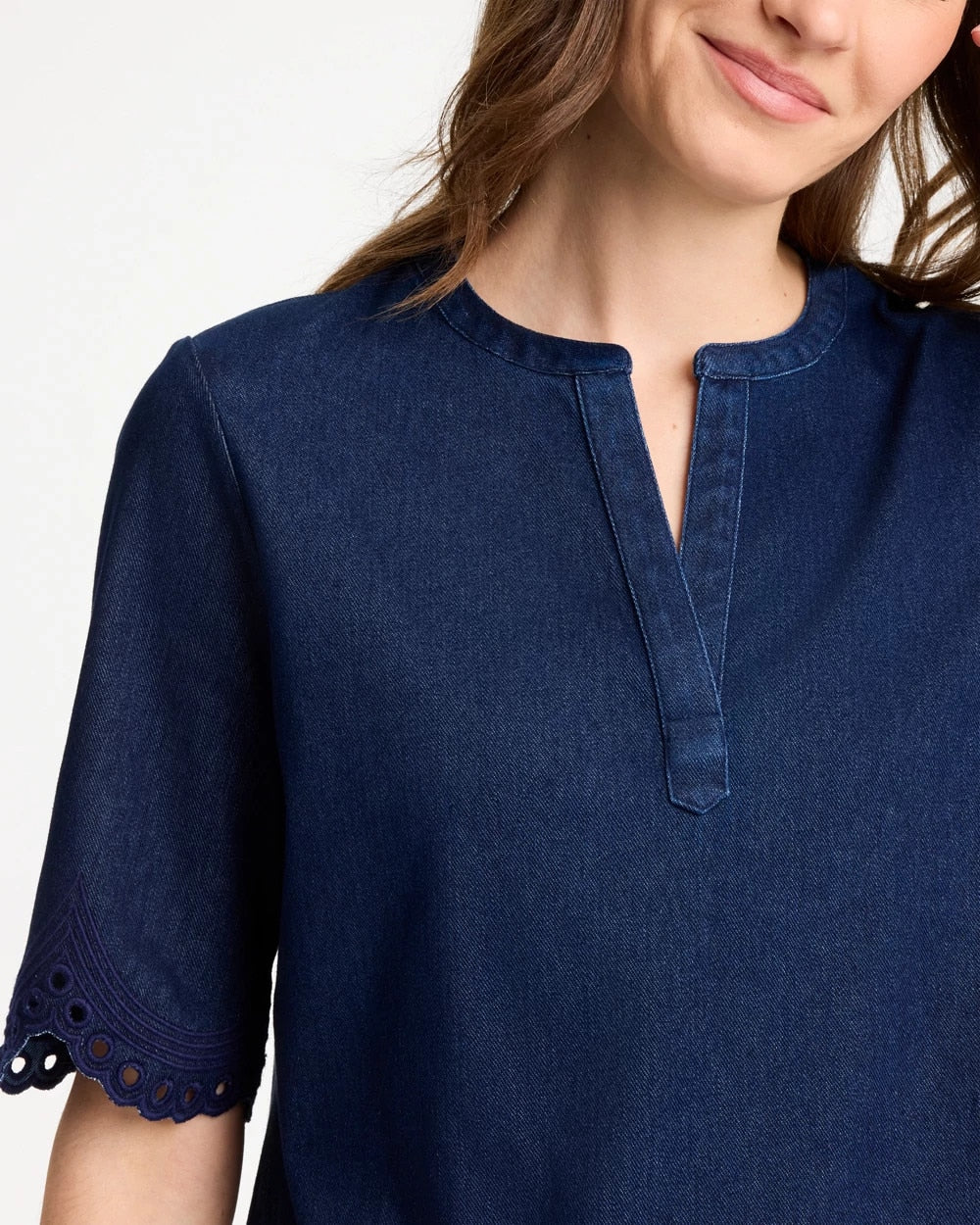 Chico's Popular | Embroidered Cotton-Blend Tunic