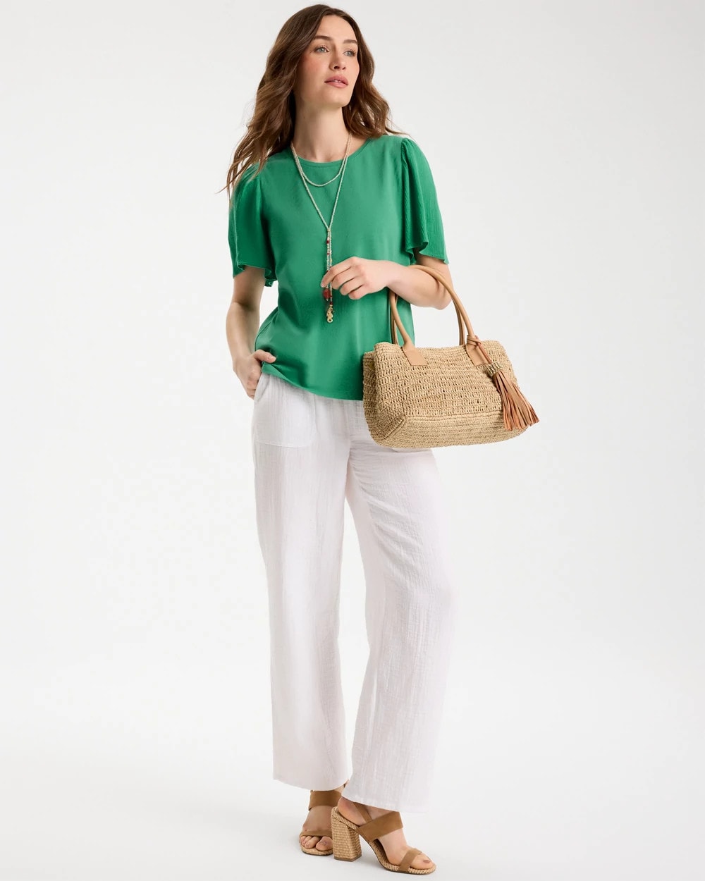 Chico's Special Offer | Gauze Sleeve Soft-Stretch Tee