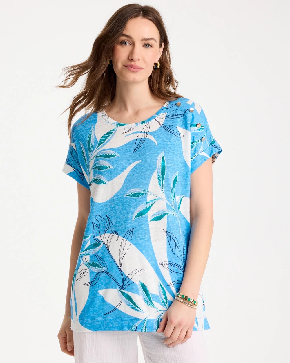 Chico's Customer Favorite | Printed Linen Button Tunic
