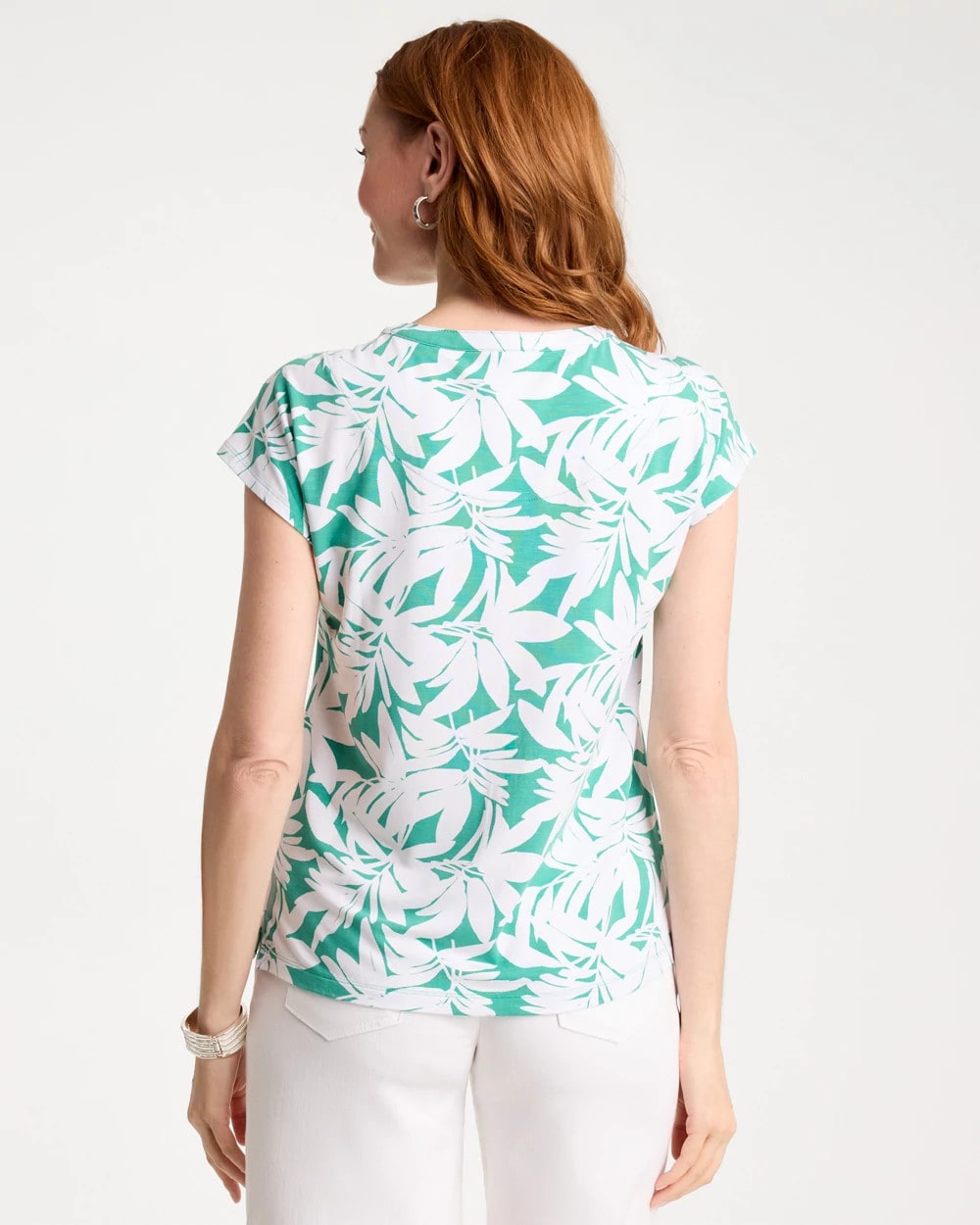 Chico's Hot Sale | Refined Palm Button Tee