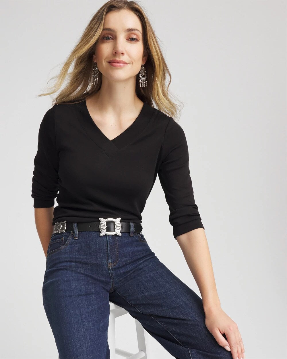Chico's Classic | Pima Cotton 3/4 Sleeve Tee