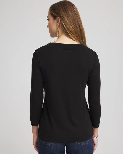 Chico's Classic | Pima Cotton 3/4 Sleeve Tee