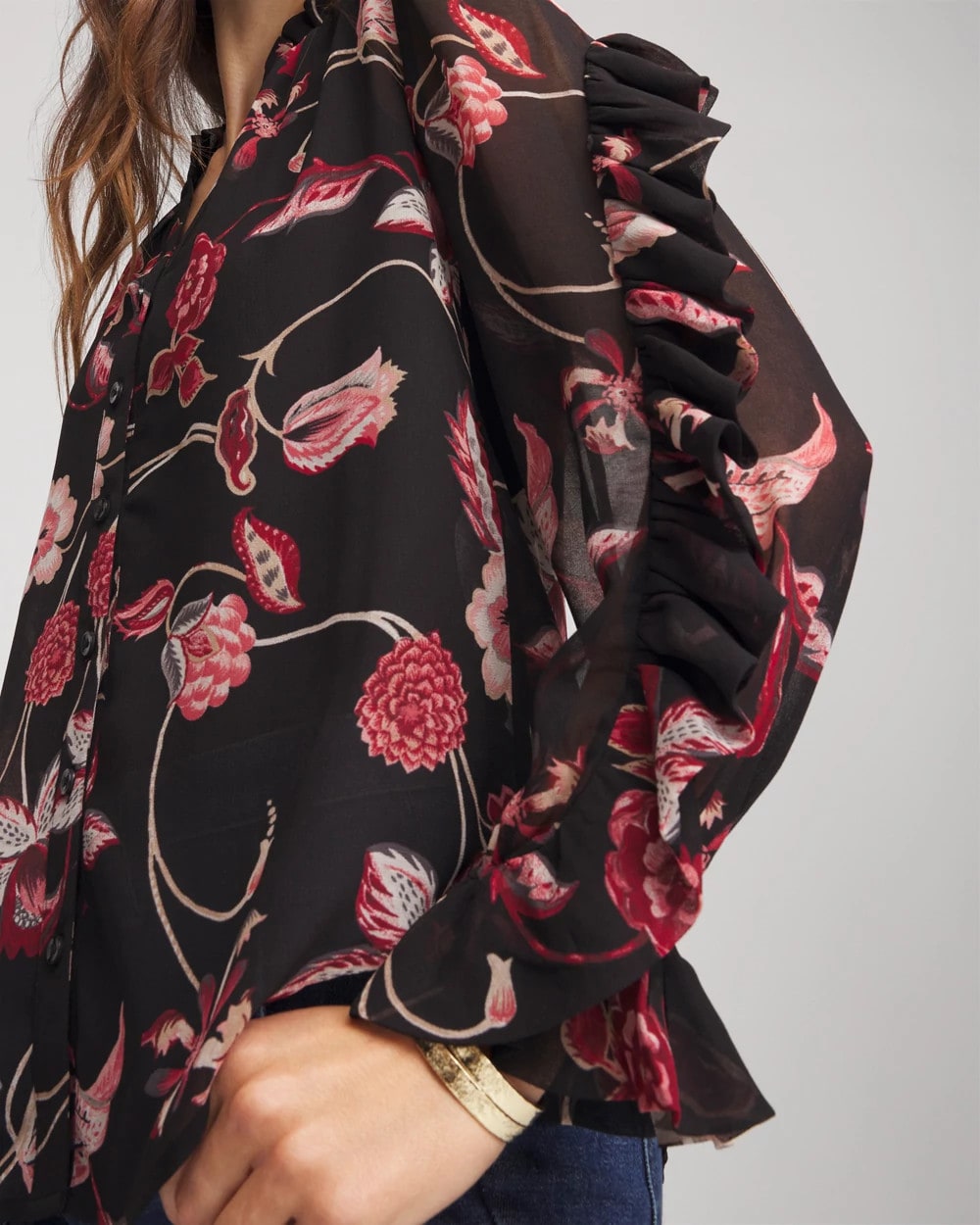 Chico's Featured | Georgette Celtic Blooms Blouse