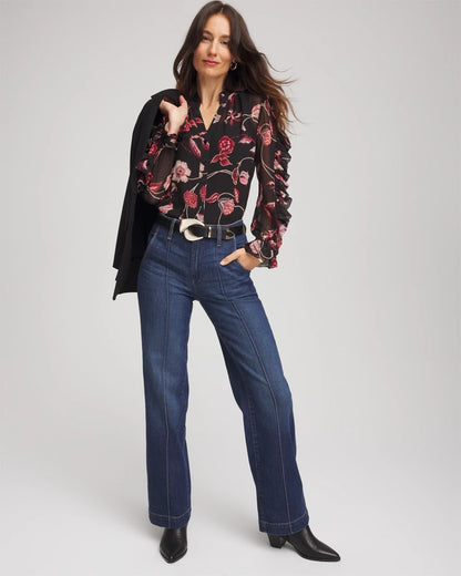 Chico's Featured | Georgette Celtic Blooms Blouse