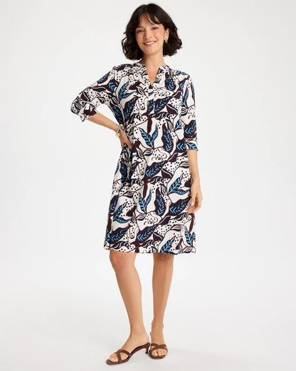 Chico's Essential | Poplin Cotton Popover Printed Dress