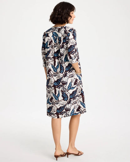 Chico's Essential | Poplin Cotton Popover Printed Dress
