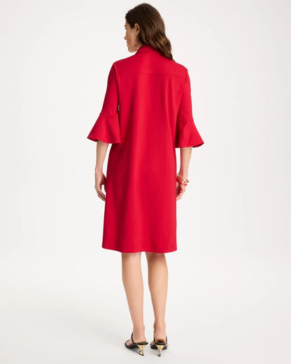 Chico's Deals | Ponte Knit Flounce Sleeve Dress