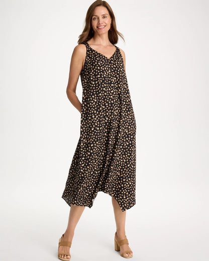Chico's Classic | Rayon-Silk Asymmetrical Hem Dress